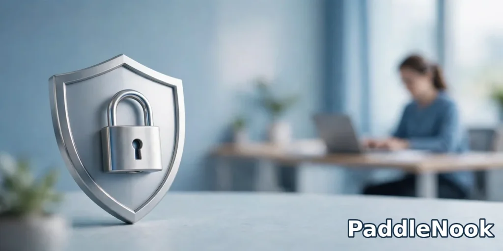 A padlock and shield representing privacy and data protection